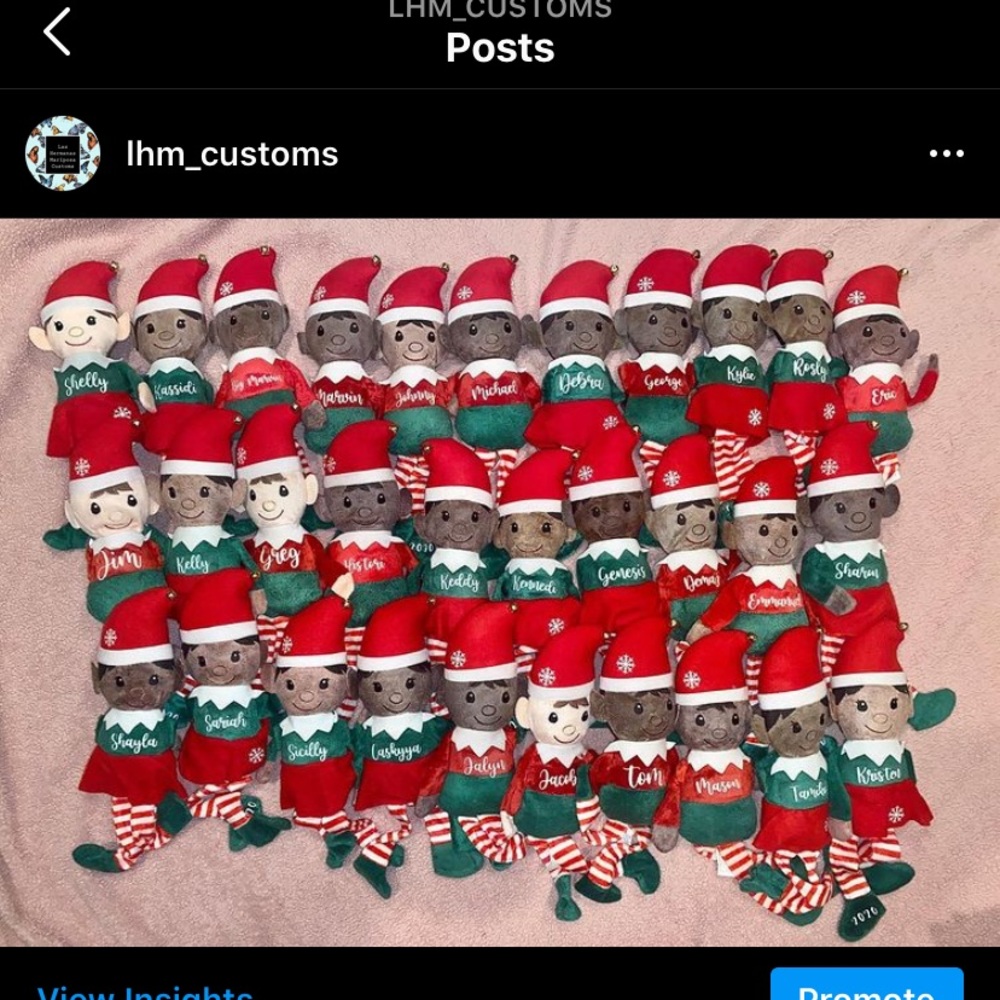 2  elf boy elves 4 Santa buckets